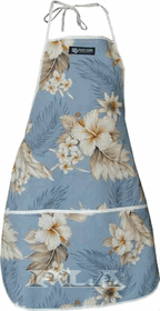The Luau Blue Tropical Aprons The Luau Blue Tropical Aprons