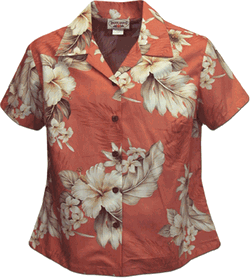 The Luau Ladies Peach Hawaiian Shirts The Luau Ladies Peach Hawaiian Shirts