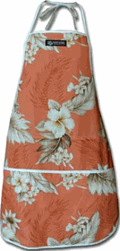 The Luau Peach Tropical Aprons The Luau Peach Tropical Aprons