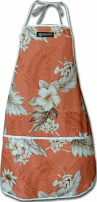 The Luau Peach Tropical Aprons The Luau Peach Tropical Aprons