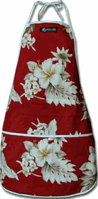 The Luau Red Tropical Aprons The Luau Red Tropical Aprons