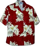 The Luau Women's Aloha Shirt Red