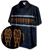 Tiki Carving Hawaiian Shirt Black