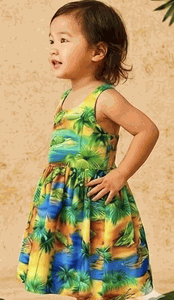 Toddler Hawaiian Dress Gator zone Blue