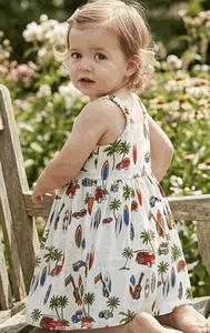 Toddler Hawaiian Dress Woodies in White