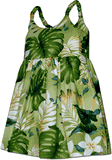 Toddler Tropical Monstera Hawaiian Dresses Sage Toddler Tropical Monstera Hawaiian Dresses Sage