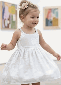 Toddlers Dresses White Forever Hibiscus Hawaiian Wedding outfit Toddlers Dresses White Forever Hibiscus Hawaiian Wedding outfit