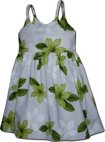 Toddlers Hawaiian Dresses Lime Plumerias Toddlers Hawaiian Dresses Lime Plumerias