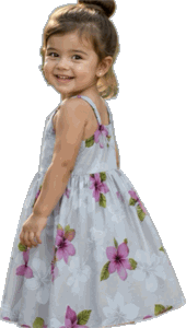 Toddlers Hawaiian Dresses Pink Plumerias