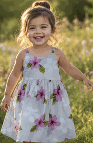 Toddlers Hawaiian Dresses Pink Plumerias Toddlers Hawaiian Dresses Pink Plumerias
