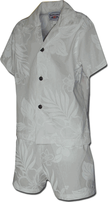 Toddlers Outfits Forever Hibiscus Hawaiian White Wedding Clothes
