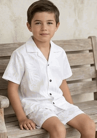 Toddlers Outfits Forever Hibiscus Hawaiian White Wedding Clothes