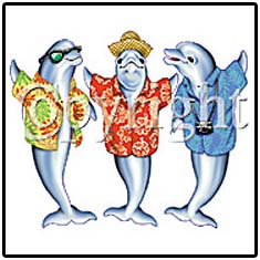 Tourist Dolphins Tropical Tees