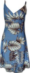 Tropical Aloha Rayon Spaghetti Blue Hawaiian Dresses Tropical Aloha Rayon Spaghetti Blue Hawaiian Dresses
