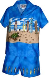 Tropical Boy Cabana Set Turtle Beach Surfboards Blue