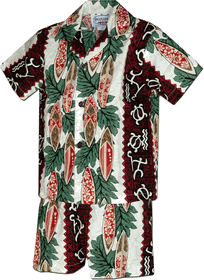 Tropical Boy Clothing Surfboard Panels in Red