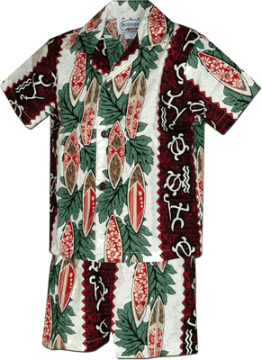 Tropical Boy Clothing Surfboard Panels in Red