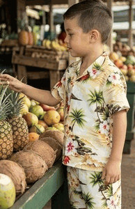 Tropical Boys Clothes Waikiki Beach Maize