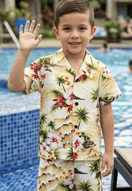Tropical Boys Clothes Waikiki Beach Maize