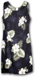 Tropical Clothing (Black) Hibiscus Islands Dress