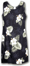 Tropical Clothing (Black) Hibiscus Islands Dress