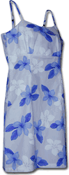 Tropical Dresses Blue Plumerias Spaghetti Tropical Dresses Blue Plumerias Spaghetti