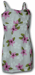 Tropical Dresses Pink Plumerias Spaghetti Tropical Dresses Pink Plumerias Spaghetti