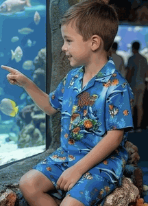 Tropical Fish Toddler Boy Sets 3928Blue