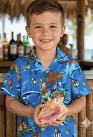 Tropical Fish Toddler Boy Sets 3928Blue