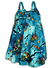 Tropical Fish Toddler Girl Cute Dress 3928Aqua Tropical Fish Toddler Girl Cute Dress 3928Aqua