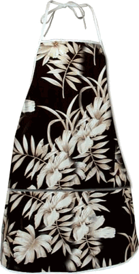 Tropical Moments Black Hawaiian Aprons