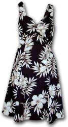 Tropical Moments Black Hawaiian Sun Dress (M) Tropical Moments Black Hawaiian Sun Dress (M)