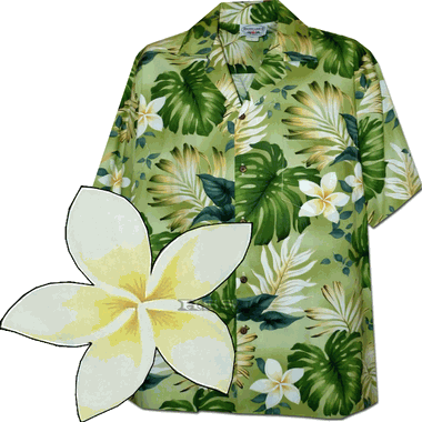 Tropical Monstera Hawaiian Shirt in Sage Tropical Monstera Hawaiian Shirt in Sage