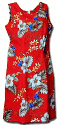 Tropical Parrot Hawaiian Red Dress Clothing (S,L) Tropical Parrot Hawaiian Red Dress Clothing (S,L)
