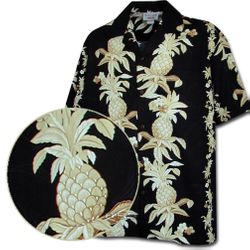 Vintage Hawaiian Shirts Black Pineapple Panels Vintage Hawaiian Shirts Black Pineapple Panels