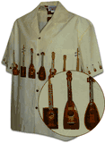 Vintage Ukulele Aloha Shirts Cream