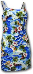 Waikiki Beach Adjustable Aloha Dress Blue