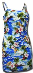 Waikiki Beach Adjustable Aloha Dress Blue (S-XL)
