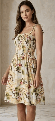 Waikiki Beach Aloha Tube Dress Maize
