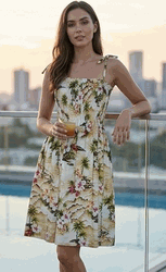 Waikiki Beach Aloha Tube Dress Maize Waikiki Beach Aloha Tube Dress Maize