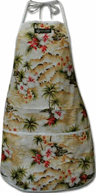 Waikiki Beach Maize Aloha Apron Waikiki Beach Maize Aloha Apron