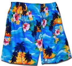 Waikiki Sunset Blue Boxer Shorts (S)
