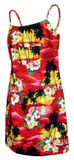 Waikiki Sunset Spaghetti Aloha Dress Red (S-XL)