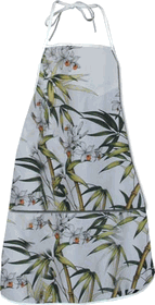 White Bamboo Orchird Hawaiian Aprons White Bamboo Orchird Hawaiian Aprons