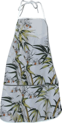 White Bamboo Orchird Hawaiian Aprons