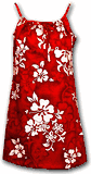 White Hibiscus Girls Red Spaghetti Aloha Dress White Hibiscus Girls Red Spaghetti Aloha Dress