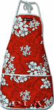 White Hibiscus Red Aloha Apron