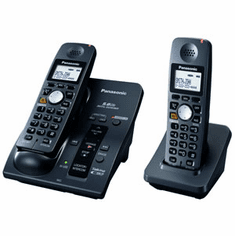 Panasonic KX-TG6052B 5.8GHz Dual Handset Expandable w/ Answering