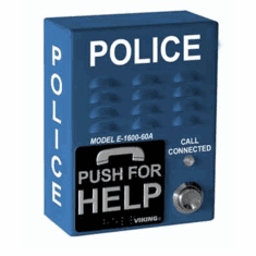 ADA Compliant, Blue, Handsfree Emergency Phone with Dialer/Announcer