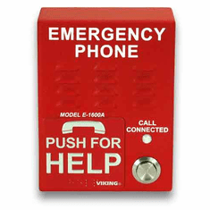 ADA Compliant, Red, Handsfree, Emergency Phone with Dialer/Announcer